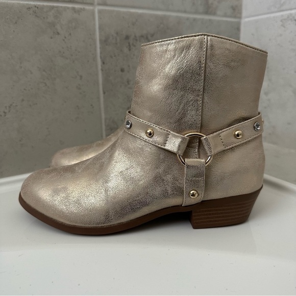 JESSICA SIMPSON Big Girls Gold Boots Size 5 - Picture 9 of 16